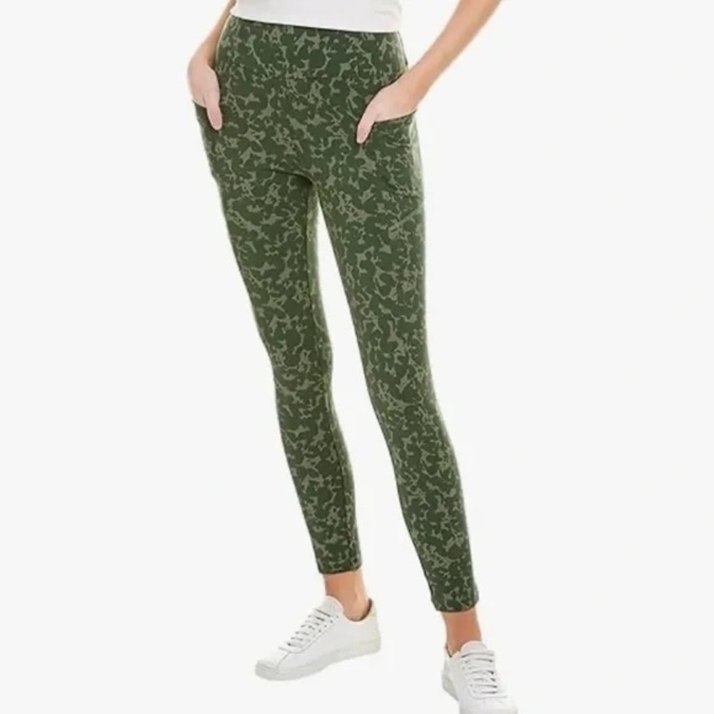 Cabi The Thriving Leggings Camo Floral Green Pockets M